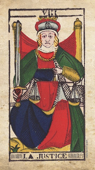 Justice ในสำรับ Tarot de Marseille
