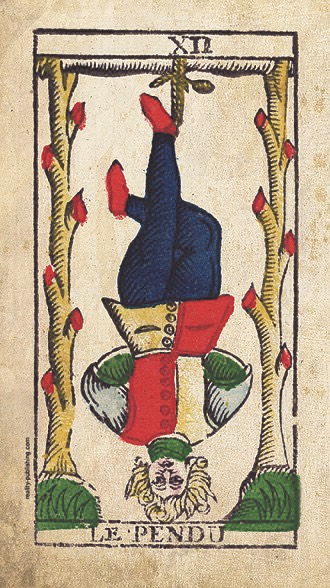 The Hanged Man ในสำรับ Tarot de Marseille
