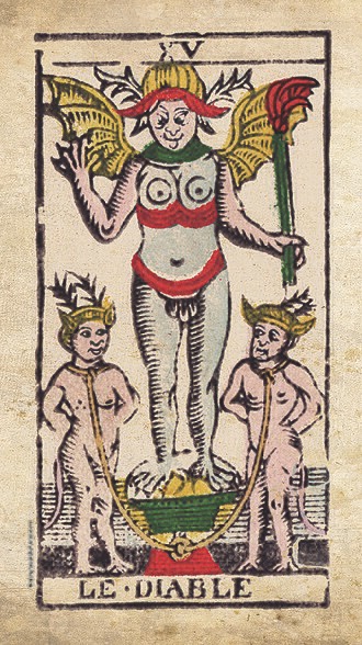 The Devil ในสำรับ Tarot de Marseille