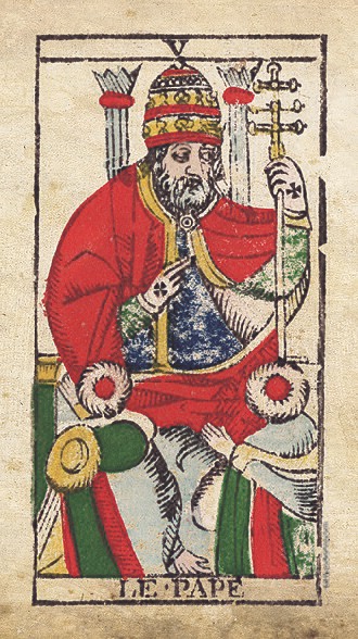 The Hierophant ในสำรับ Tarot de Marseille