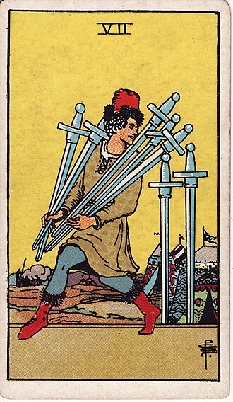 ไพ่ Seven of Swords