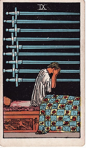 ไพ่ Nine of Swords