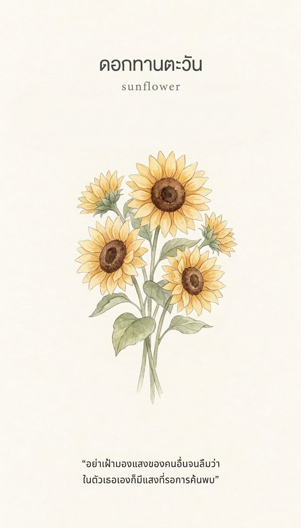 ไพ่ออราเคิล ดอกทานตะวัน Sunflower