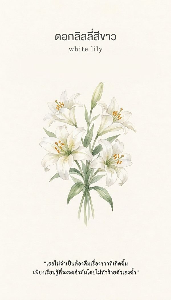 ไพ่ออราเคิล ดอกลิลลี่สีขาว White Lily